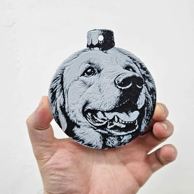 Golden  retrieve christmas bauble