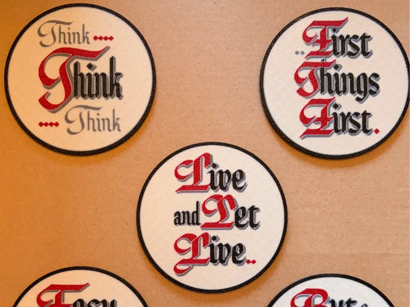 12-step Recovery Sayings Coaster Set
