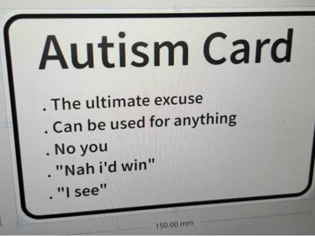 Autism Card