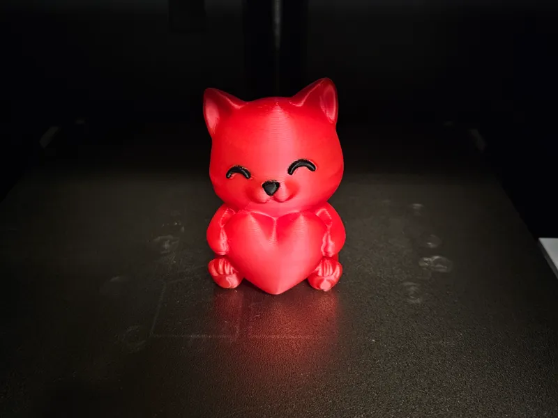 Cute Valentine's Cat with Heart