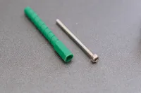 hollow so that it can be supported with a screw