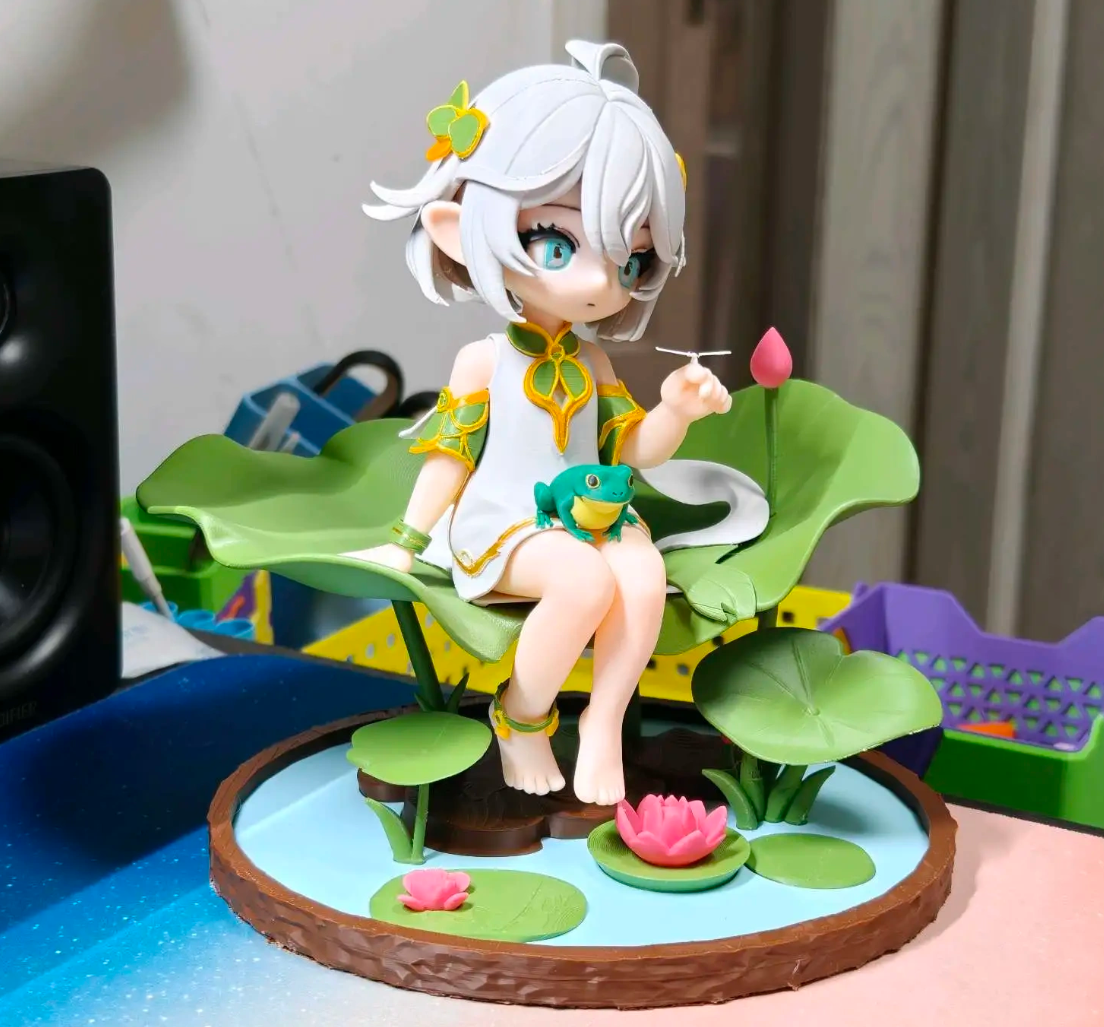 Miniatura 1 do modelo 3D 《原神》纳西妲 草神 坐姿 21cm 手办 已分件 易上色