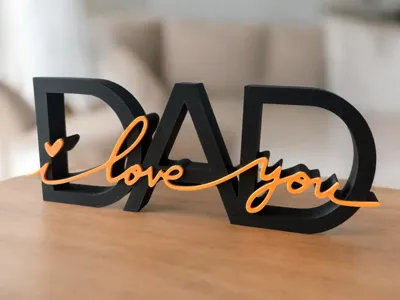 DAD - I love you - Modern Gift for Dad