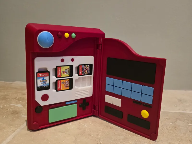 Pokédex-Inspired Nintendo Switch Game Card Holder