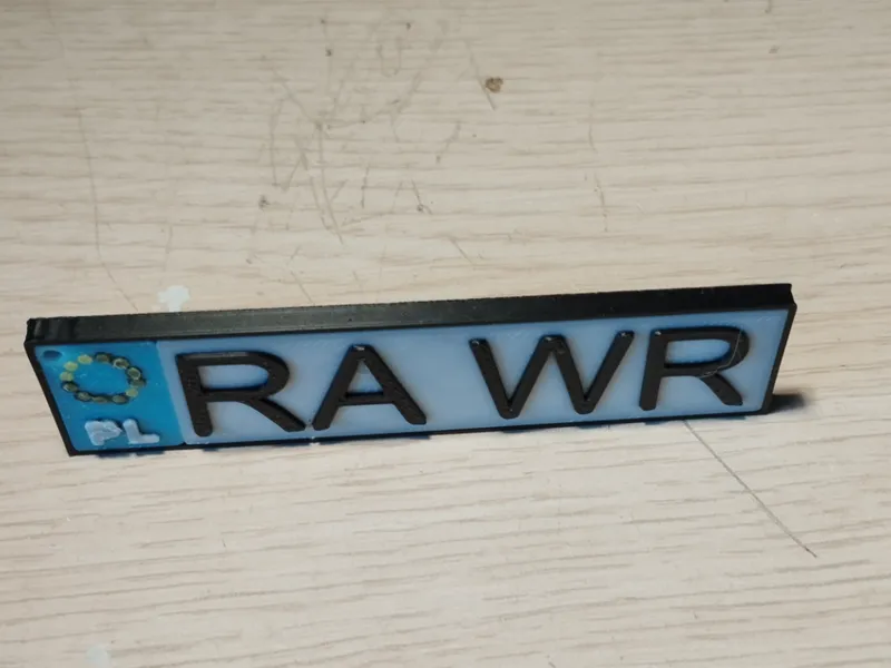 Registration plate  