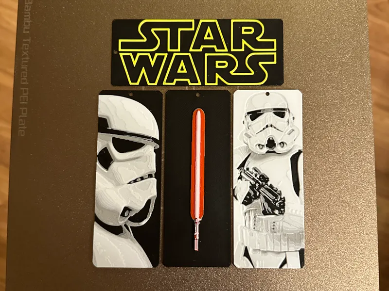 Bookmarks - Star Wars, Stormtroopers, & Lightsaber