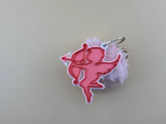 Valentine Cupid w/ Bow Keychain
