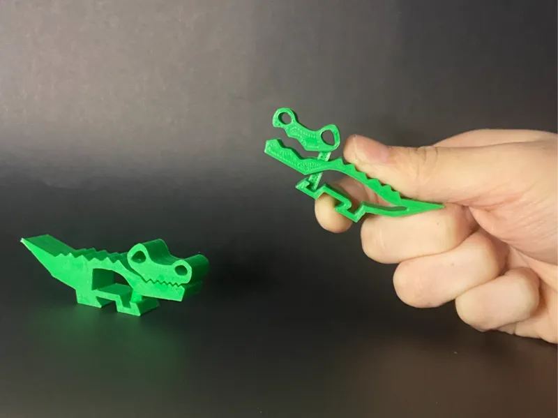 Fidget crocodile clamp 
