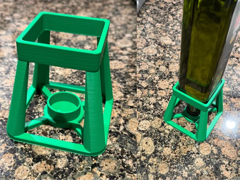 Drainer Stand for Near-Empty Olive Oil Bottles