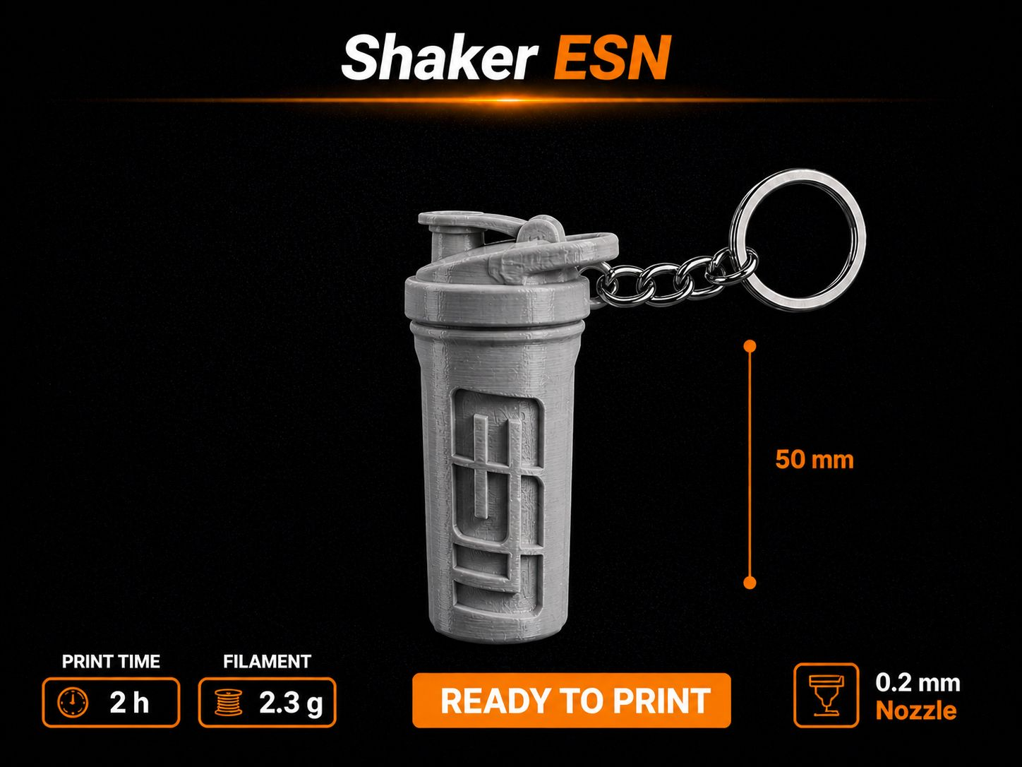 Schlüsselanhänger Shaker ESN