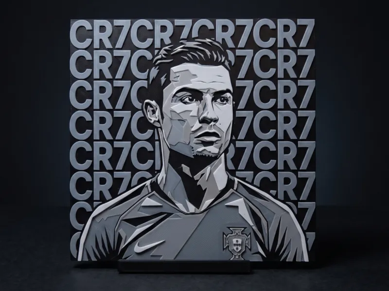 CR7 Ronaldo Portrait - Hueforge 