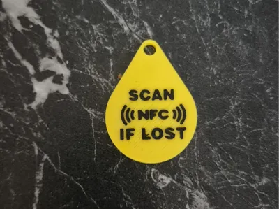 NFC Keychain –SCAN( ( ( NFC ) ) )IF LOST"