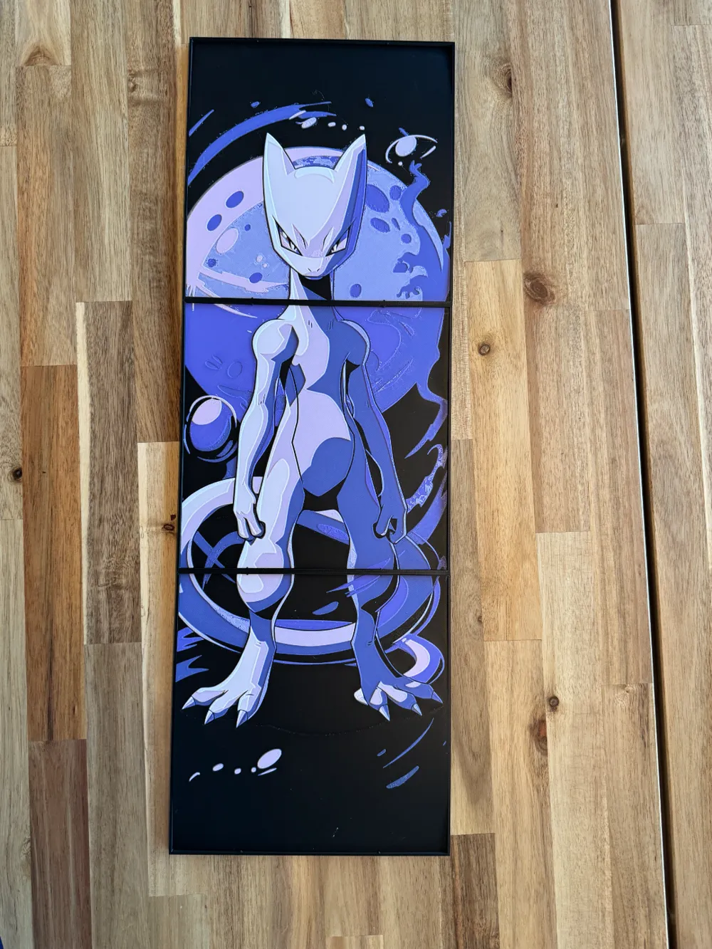 MewTwo - Pokemon Hueforge - 600x200mm - Free 3D Print Model - MakerWorld