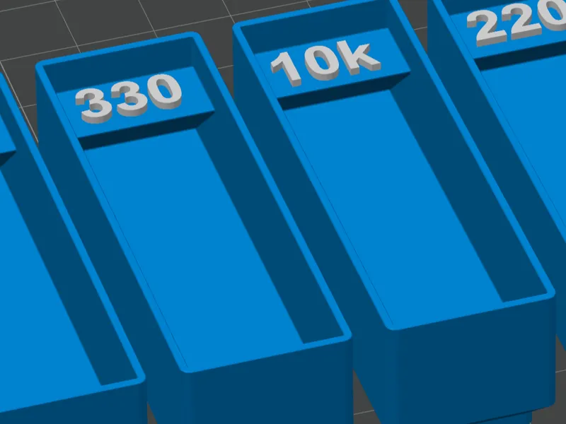 Half Gridfinity Box w text. Size request > comment