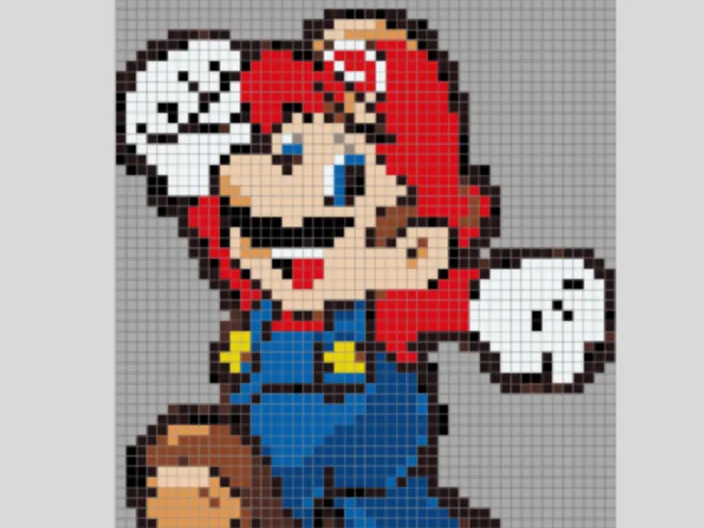 mario pixel puzzle