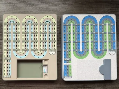 Cribbage Board With Card & Peg Storage