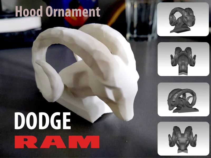 Dodge RAM Hood ornament