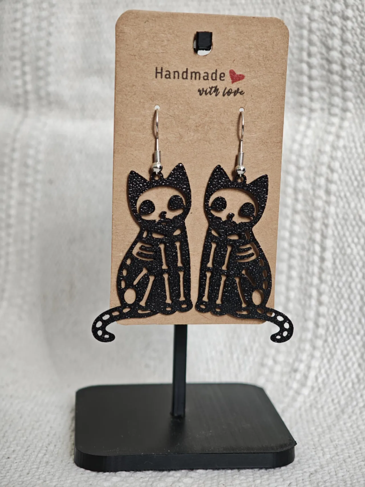 Halloween Cat Earrings view 2
