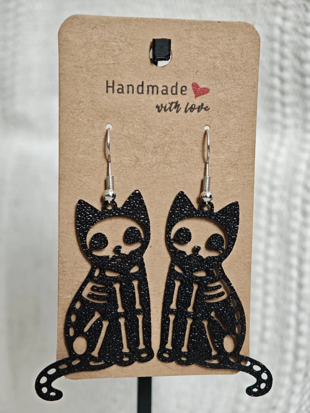 Halloween Cat Earrings view 3