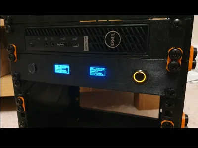 10" rack - Dual RPi 2/3/4 w/OLED screens & buttons