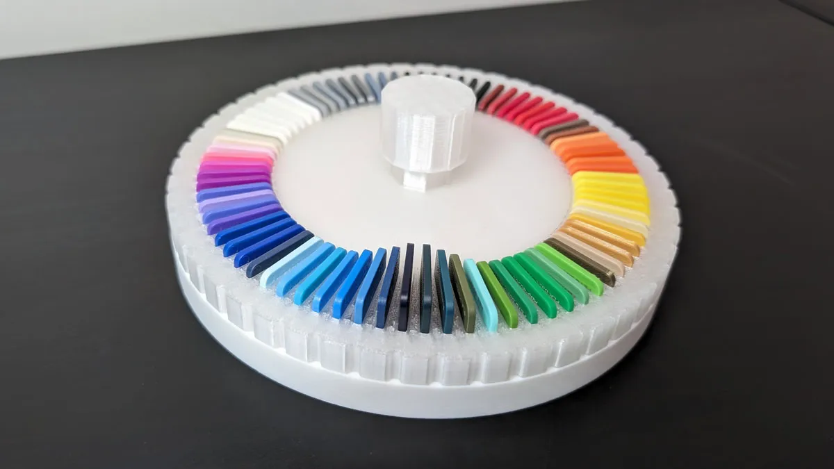 Swatch Display Holder & Carousel for Bambu Lab Filament Swatches view 3