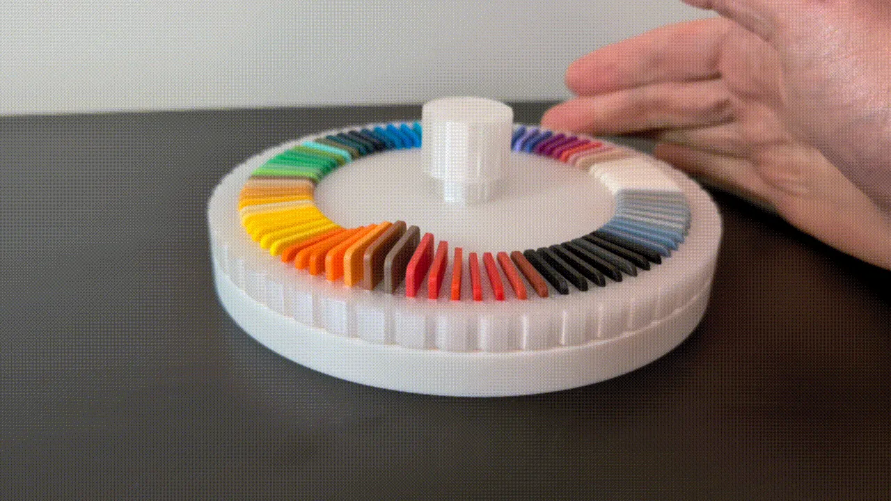 Swatch Display Holder & Carousel for Bambu Lab Filament Swatches view 2