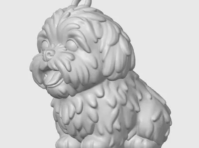 Cute Shih Tzu Dog Keychain