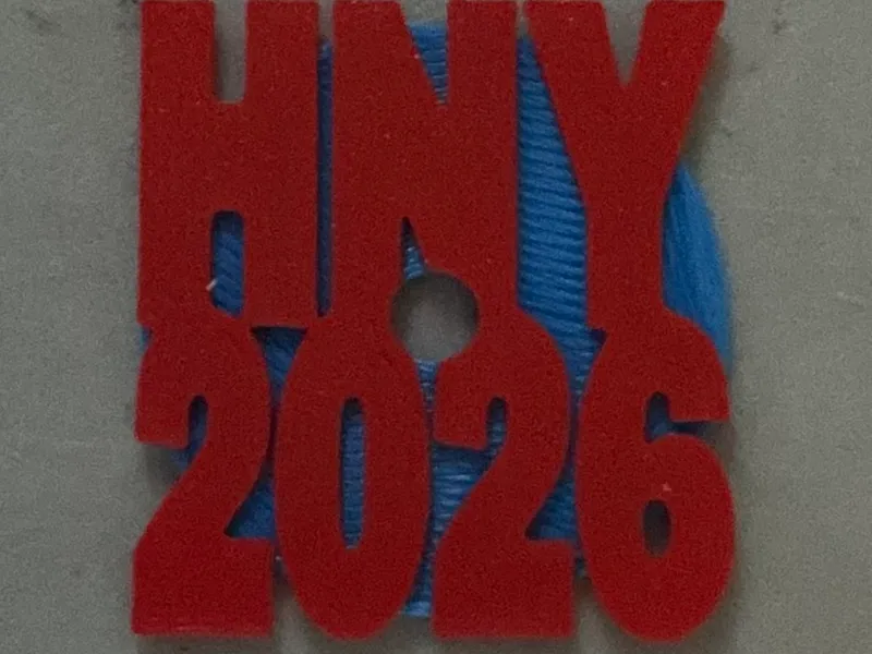 Happy New Year 2026 Simple Fidget Spinner