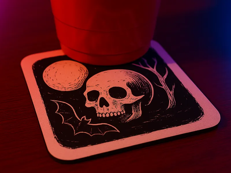 Halloween skull coaster!