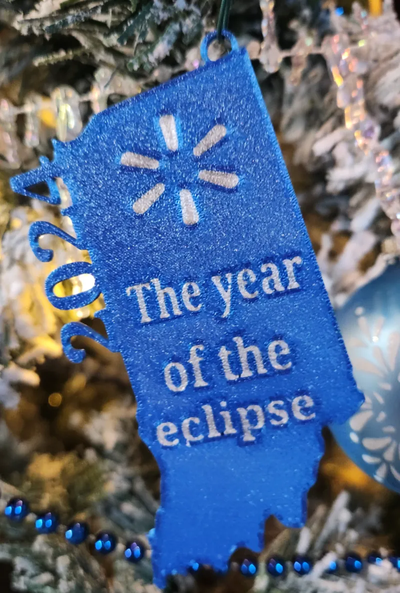 2024 Indiana eclipse walmart ornament