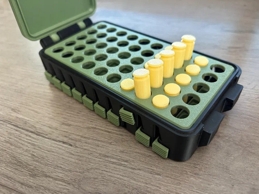 Caja o estuche: .40S&W LIFTING AMMO BOX FOR 50 BULLETS.. Referencia del modelo original.
