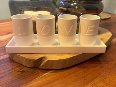 LED Candle Holder "LOVE"