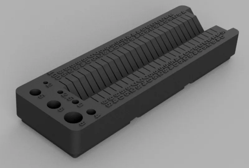 Gridfinity Bolt Measuring Tool (3x1)