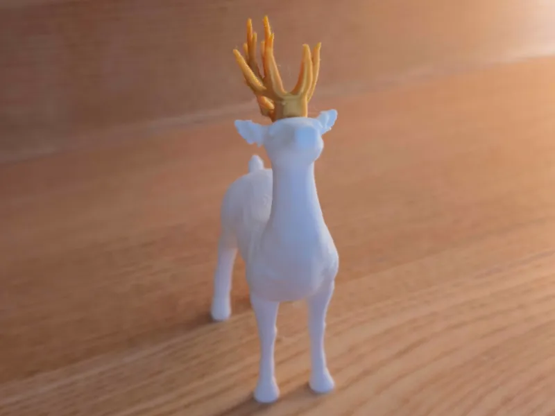 Deer with Golden Antlers