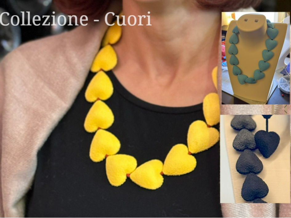 3D Hearts Necklace and earrings – Heart Collection