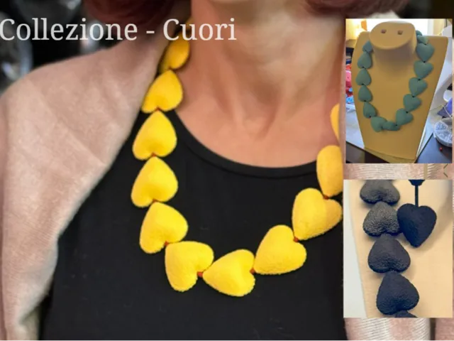 3D Hearts Necklace and earrings – Heart Collection