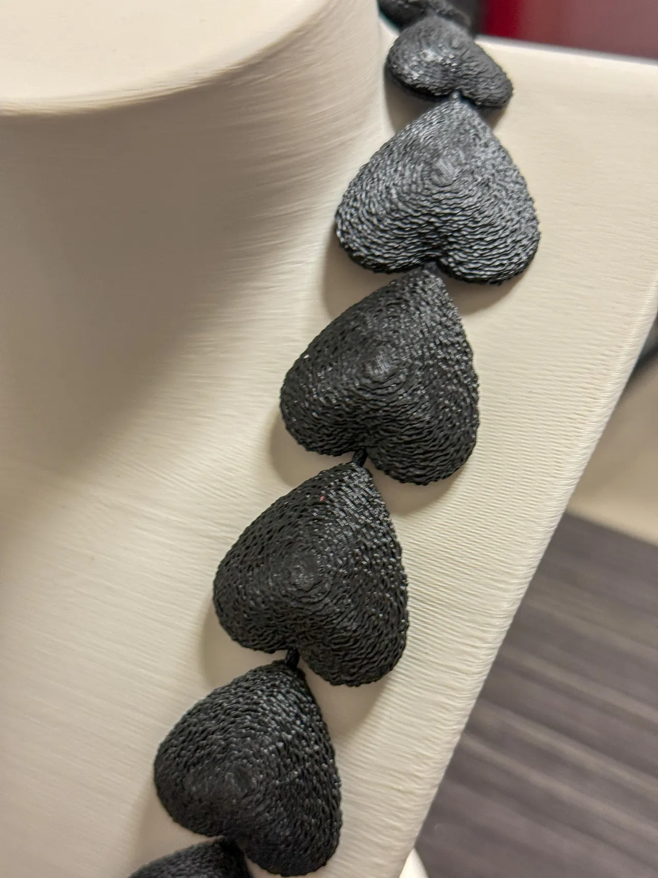3D Hearts Necklace and earrings – Heart Collection view 4