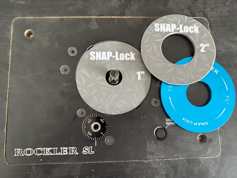 Rockler SL router table insert plates with box