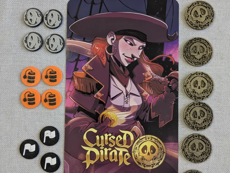 Cursed Pirate Tokens - Dice Throne