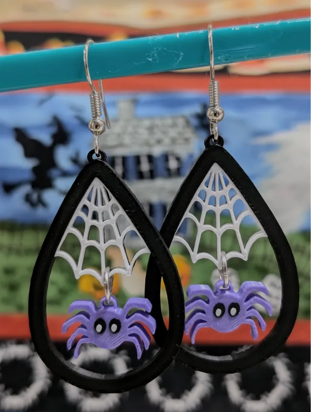 Spider Web Earrings