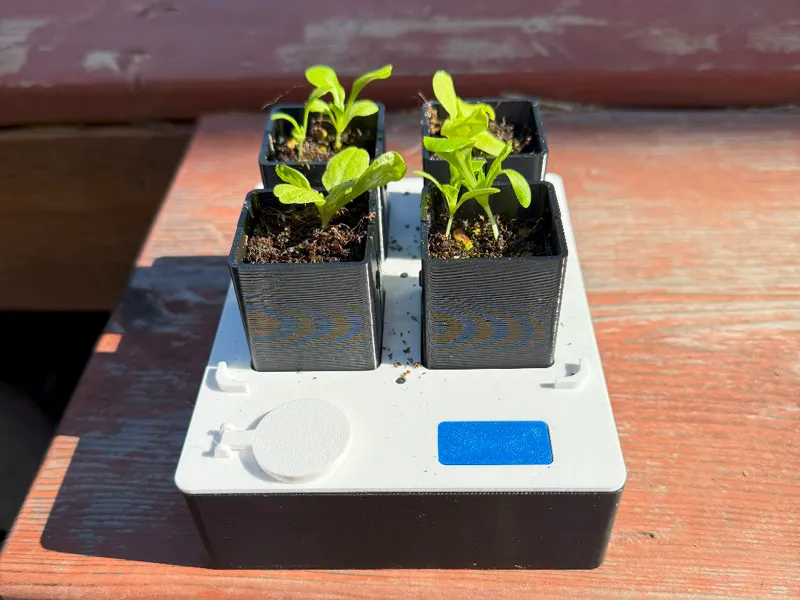 Wicking seedling tray with 4x35mm splitting cups