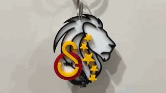 Galatasaray Lion Keychain | GS 5 Star Keyring