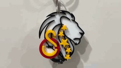 Galatasaray Lion Keychain | GS 5 Star Keyring