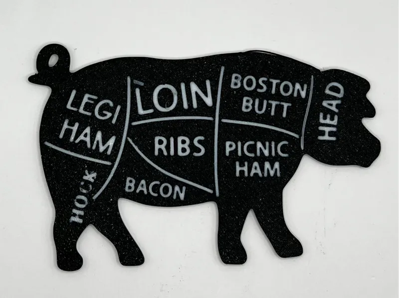 Decorative Pig Cut Chart