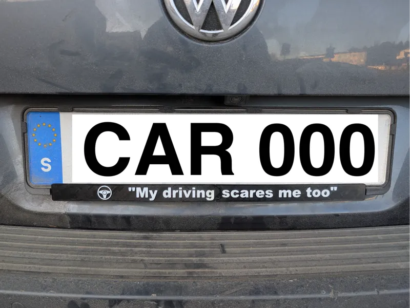 Ad bar replacement for vehicle license plate