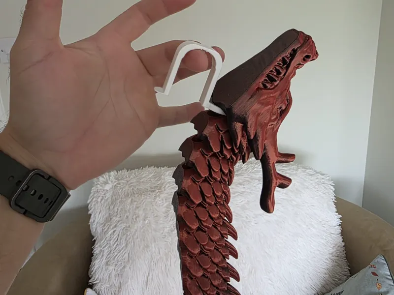 3d printed dragon hanger hook