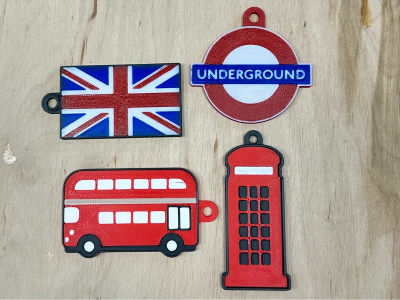 London Telephone Booth Keychain