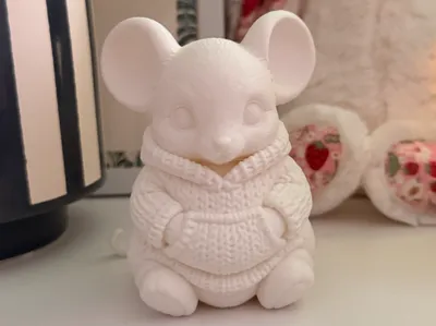 Cozy Hoodie Mouse – Cute Nursery Decor