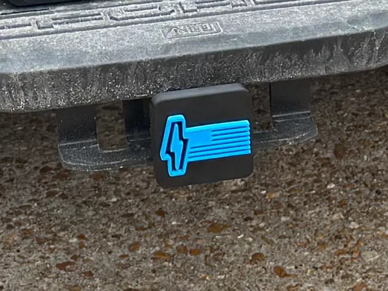 Ford Lightning Hitch Cover Solid flag