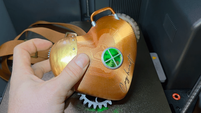 Steampunk wearable clockwork heart
